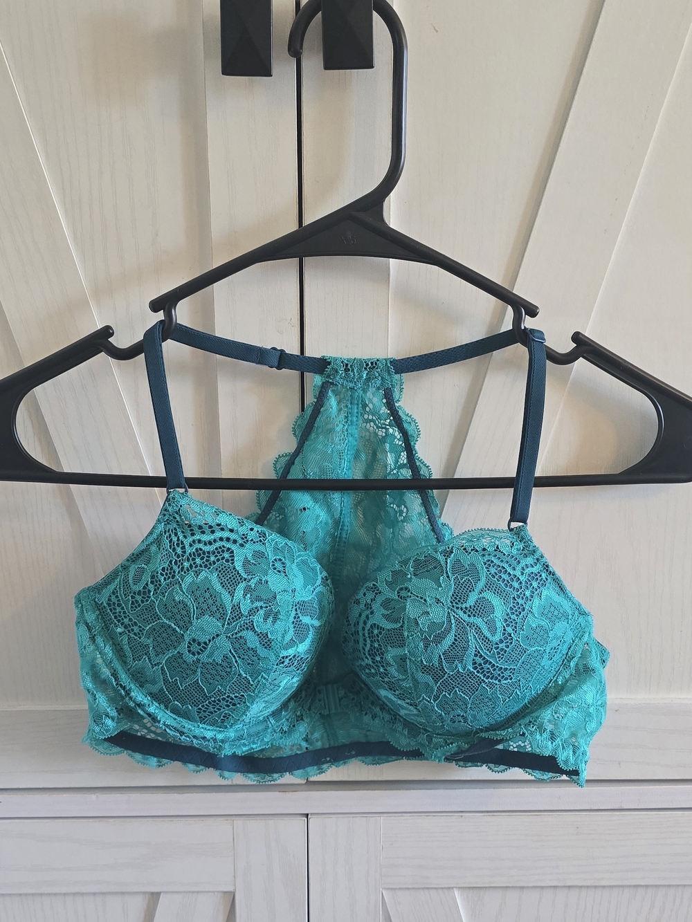 34B Victorias Secret Pink- Teal Racerback Bra